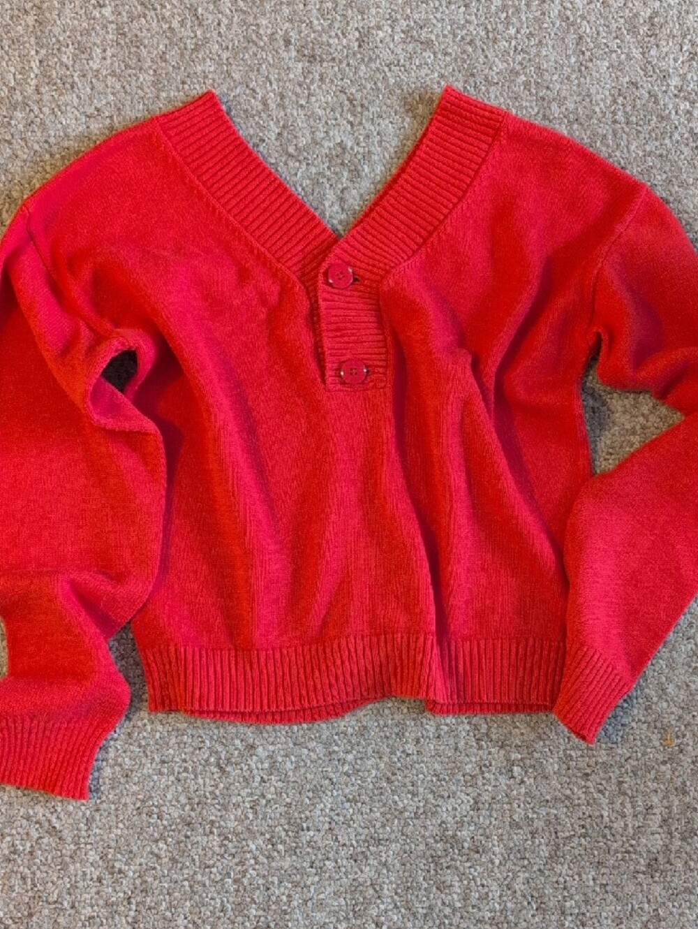 Marc By Marc Jacobs Bright Red Button-Neck Knit Cardigan